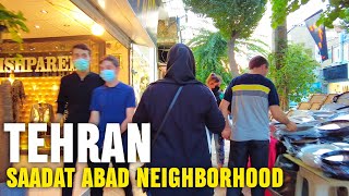 IRAN - Walking Tour on Sa'adat Abad Neighborhood - Daily life in Tehran City 2022 - Iran Vlog