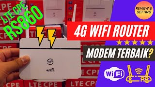 Unboxing 4G Wifi Router LTE CPE RS860 - Review dan Cara Set APN dan Lock Band Setting