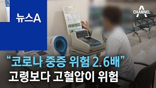 “고혈압, 코로나 중증 위험 2.6배”…‘고령’보다 위험 | 뉴스A