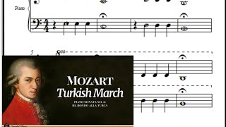 👉🔔Mozart - Turkish March Piano Tutorial with Sheet Music 🎼🎹