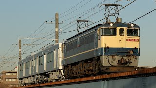 【原色牽引•甲種輸送】 EF65-2074+静岡鉄道A3000形  2両 新鶴見信号場～鶴見通過