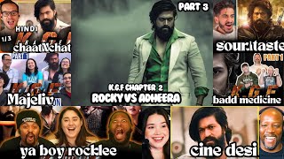 Rocky vs Adheera  |K.G.F Chapter 2 part 3 |Mix reaction  by Foreigner @CineDesi @ChaatNChat @MaJeliv