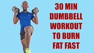 BURN FAT FAST with This 30-MInute Dumbbell Workout at Home (5kg Dumbbells)