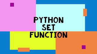 Python Set Function | Set Union,Intersection,Difference,Symmetric_Difference | Colaboratory | Tamil