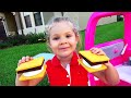 Diana and her Barbie car Camping adventure