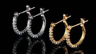 LARA Christie Diamond hoop earrings