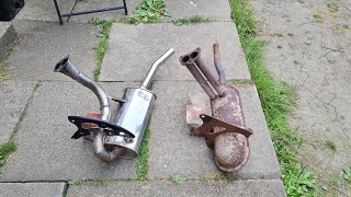 1978 Skoda 120LS: dodgy exhaust fabrication whilst under the weather, moderate success