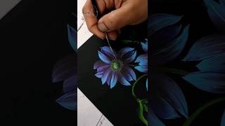 ✨️💫 Most BEAUTIFUL Flower Painting ROUND Brush Painting #shorts