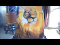 oil painting time lapse lion