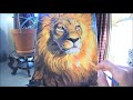 oil painting time lapse lion