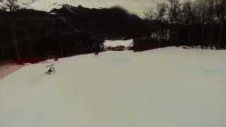 Maarten Meiners GoPro 3 Giant Slalom training alpine ski racing Ushuaia 2013