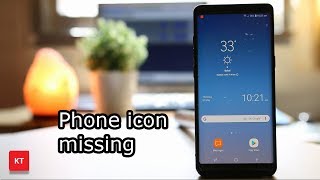 Phone icon missing from the android device