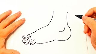 How to draw a Foot | Foot Easy Draw Tutorial