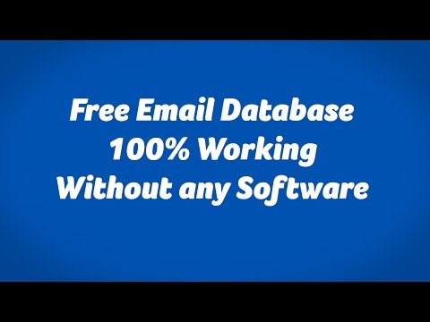 Bulk Email database Free 100% Working Bulk Email database Free 100% Working