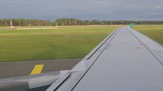 Carpatair Airbus A319-111 YR-ABA takeoff from Riga