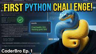 I Solved My First Python Challenge | Learning Python | CoderBro Ep.1