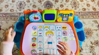 Kid Fun Learning: Vtech Touch and Learn Activity Desk: Human Body \u0026 Clothes (Sophia LG age 4)