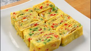 Korean rolled omelette (Gyeran-mari: 계란말이)