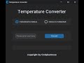Making a temperature converter app with python