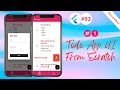 Flutter Tutorial - 1/2 Todo App UI From Scratch (Provider)