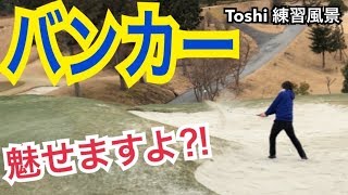 WGSL  ゴルフ練習風景Toshiプロ編vol.96　バンカーショット！