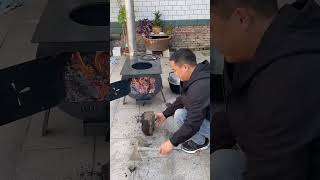 Smokeless wood stove #Rural household wood stove Hongheng heating stove