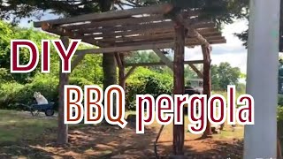 【DIY】バーベキューパーゴラ作り　BBQ pergola build