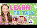 Learn to Talk with Wood Puzzles | Best Toddler Learning Video | Fun Puzzles for Kids | Learn Colors