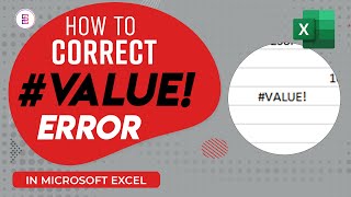 HOW TO CORRECT ERRORS IN EXCEL----PART 7 VALUE ERROR