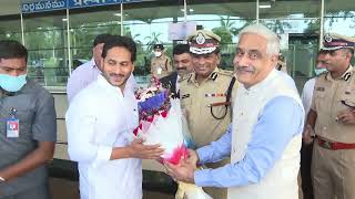 CM YS Jagan departs from Vijayawada for the World Economic Forum Conference to be held in Davos.