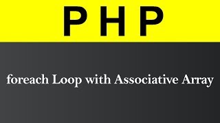 foreach Loop with Associative Array in PHP (Hindi)