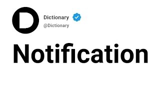 Notification Meaning In English