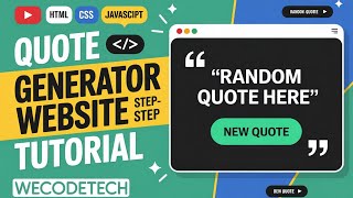 How To Make Quote Generator Website Using HTML CSS And JavaScript