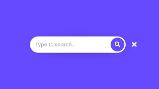 Animated Search Box using HTML CSS & JavaScript | Elastic Animation on Search Bar