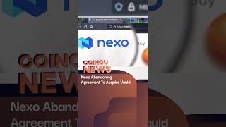 Nexo Abandoning Agreement To Acquire Vauld | 27 Dec 2022 | Flash News Daily #shorts