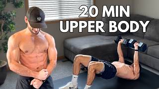 20 Min UPPER BODY DUMBBELL WORKOUT at Home | FOLLOW ALONG