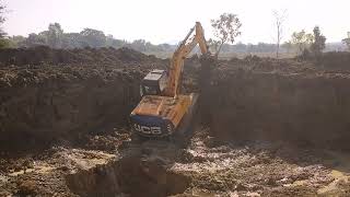 Talab ke niche se upar JCB machine