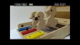 Duck wheelbarrow　手押し車アヒル　木のおもちゃ　ＷＯＯＤＥＮ ＴＯＹ　Wooden toy for Baby infant children