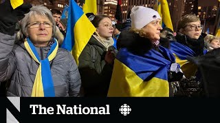 Canadians show solidarity with Ukraine on anniversary of invasion