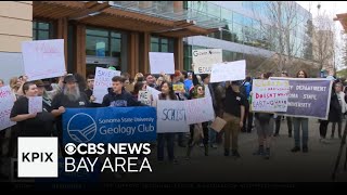 Outraged Sonoma State students protest recently announced program cuts