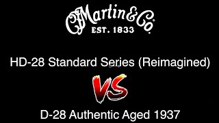 Martin HD-28 Standard Vs 1937 Authentic Aged (Use Headphones If Possible)