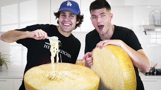 Surprising David Dobrik With A Parmesan Cheese Wheel