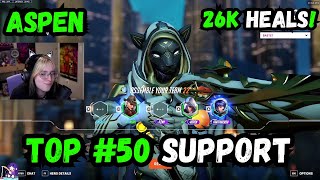 26K HEALS! ASPEN + WARN ! TOP 500 KIRIKO GAMEPLAY! OVERWATCH 2 SEASON 13