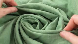 Spring Green Cotton-Linen Blend. 60 inches wide and 6.7 oz midweight