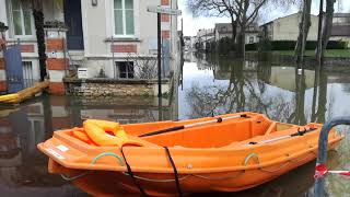 Février 2021. Inondations à Saintes, près de l'Abbaye aux dames