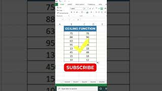 Ceiling Function in Excel | Muabi Design