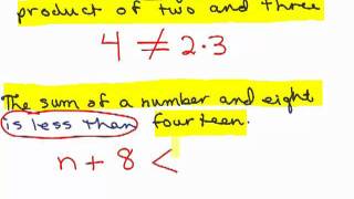 Translating words to Equations
