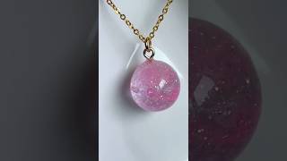 【UVレジン】100均球体シリコンモールドで作る♪簡単ペンダント🫧