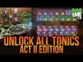 How to UNLOCK ALL Tonics - ACT II Edition - DON'T WASTE Ressources ANYMORE - ACT 2 TONICS Destiny 2