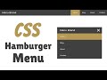 CSS Hamburger Menu design | NO JAVASCRIPT